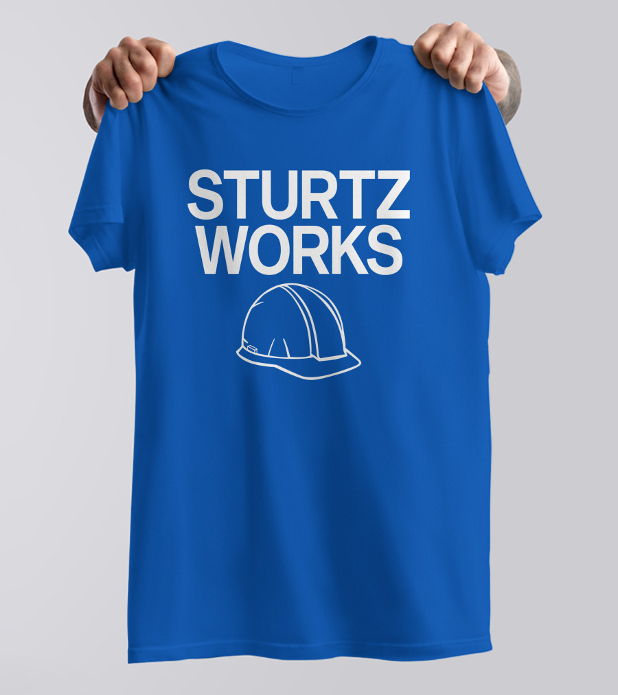 STURTZ WORKS Construction Hard Hat Raygunsite Store T-Shirt