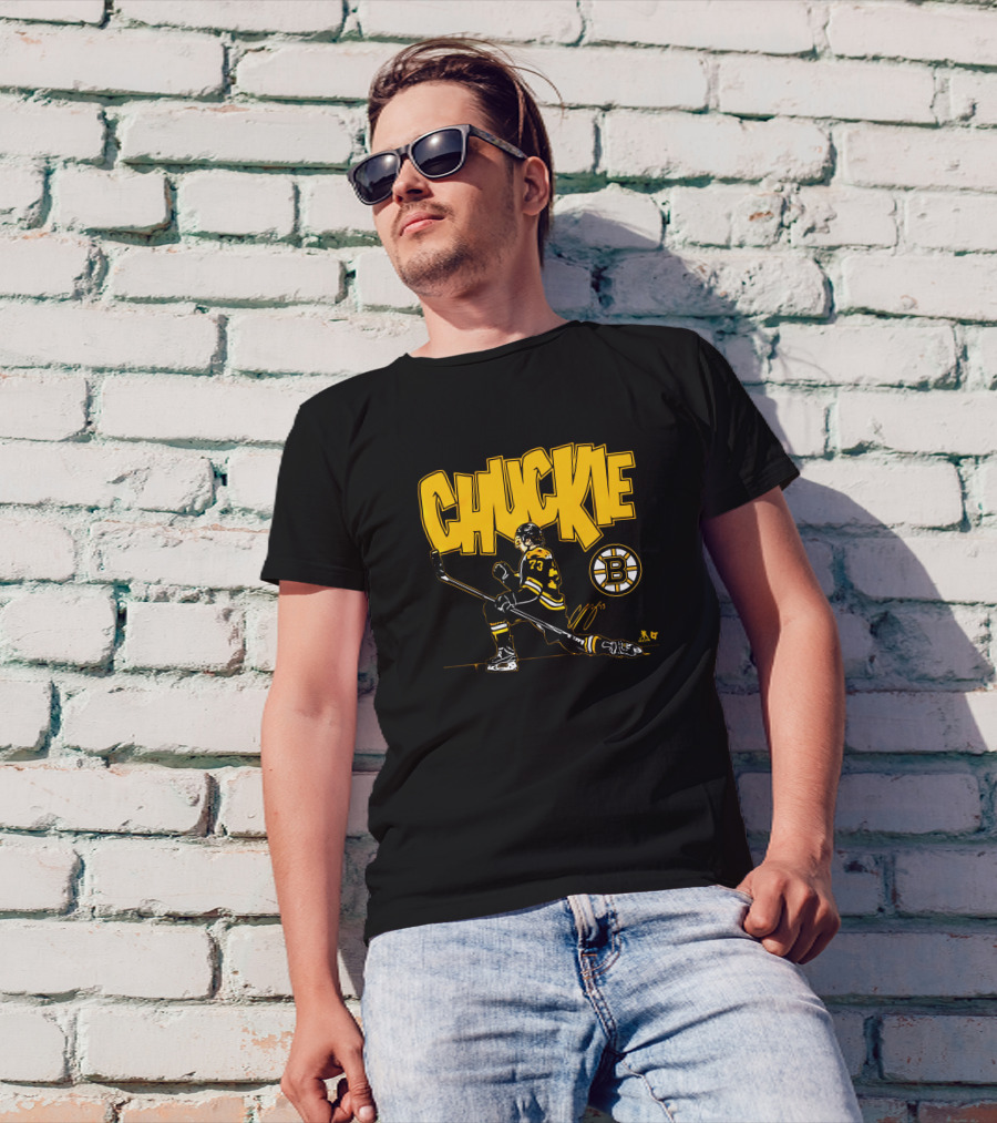 Chuckie Charlie McAvoy Boston Hockey 73 Bruins T-Shirt