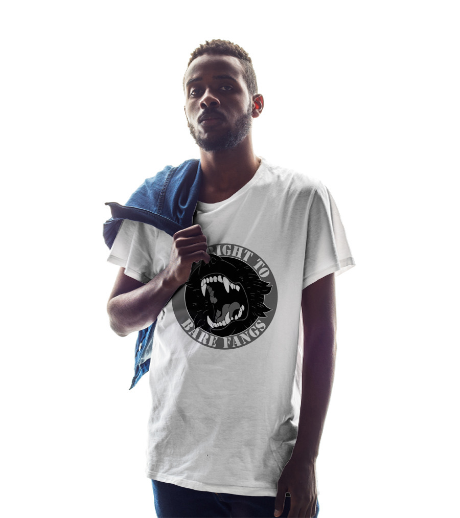 The Right To Bare Fangs Wingedwolf94 Circular Wolf T-Shirt