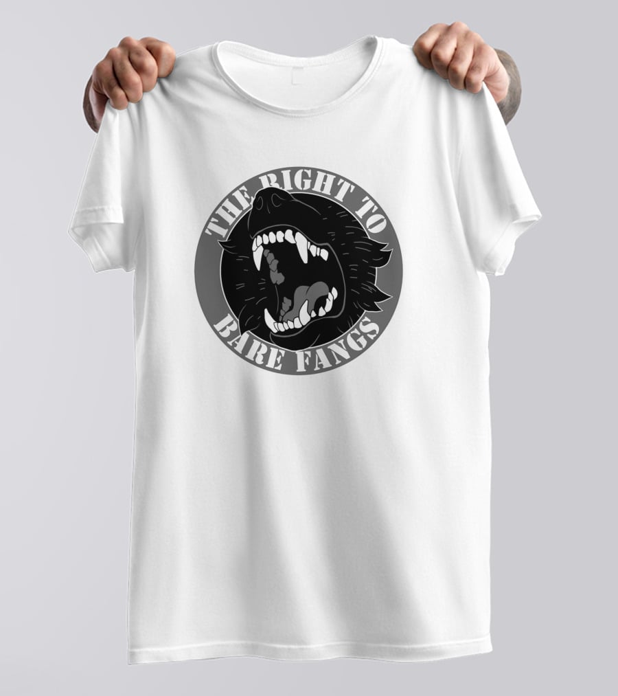 The Right To Bare Fangs Wingedwolf94 Circular Wolf T-Shirt