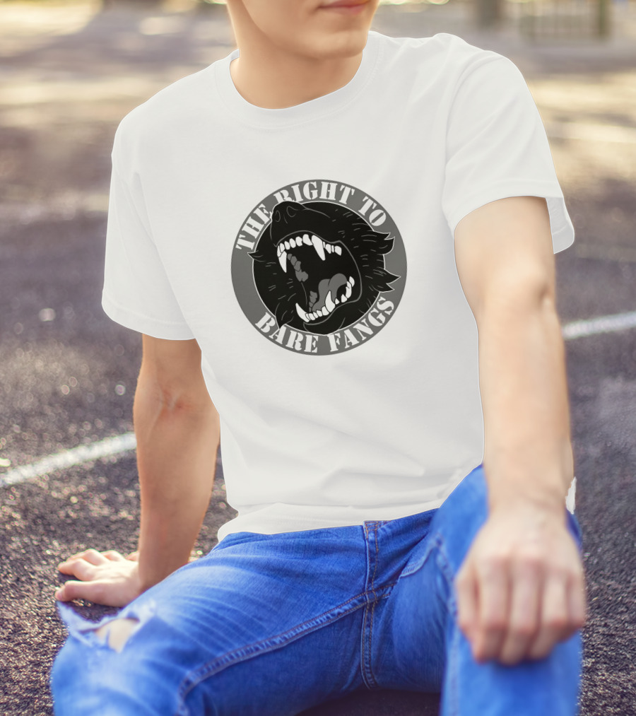 The Right To Bare Fangs Wingedwolf94 Circular Wolf T-Shirt