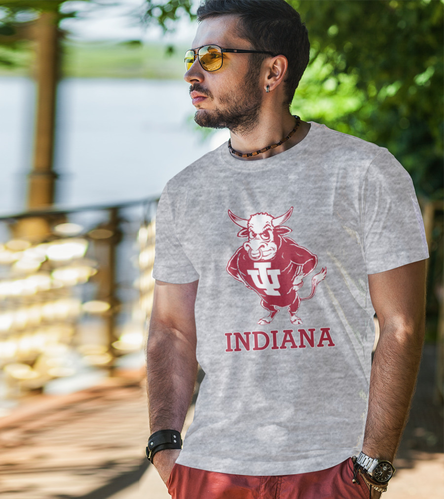 Indiana University Hoosiers IU Bison Mascot Indiana T-Shirt
