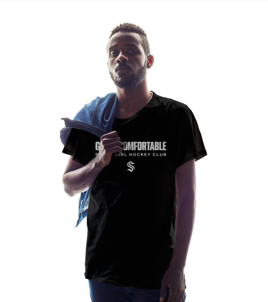 Get Uncomfortable Seattle Kraken Black Girl Hockey Club T-Shirt
