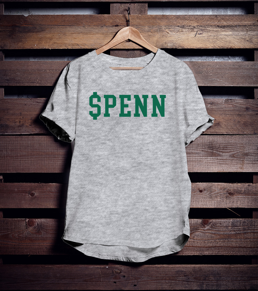Mintzy $Penn Green Typography T-Shirt