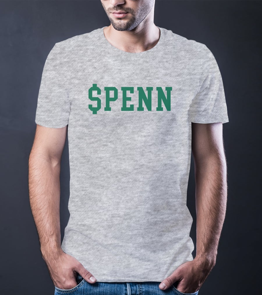 Mintzy $Penn Green Typography T-Shirt