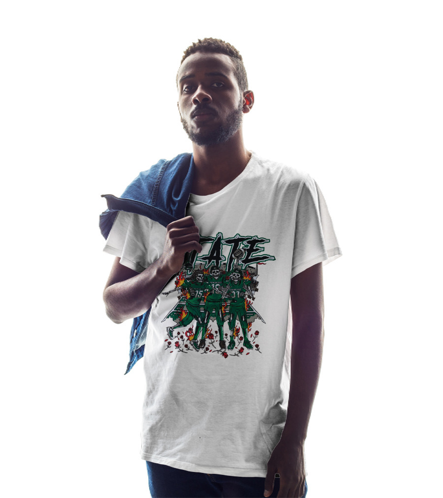 Sana Detroit Michigan State Football Skeletons In Flames T-Shirt