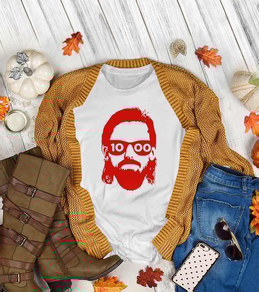 Detroit Red Wings Marc Staal 1000th Game Beard T-Shirt