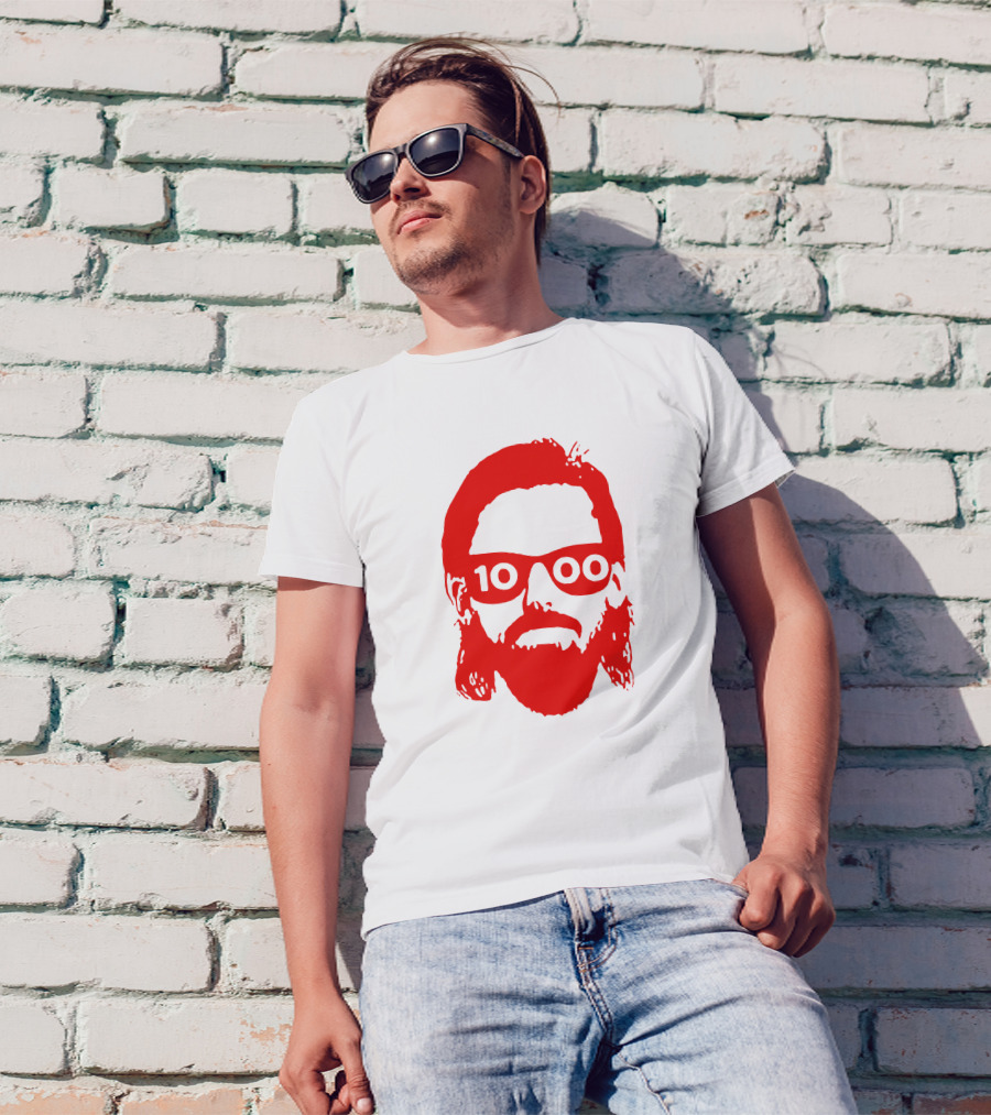 Detroit Red Wings Marc Staal 1000th Game Beard T-Shirt