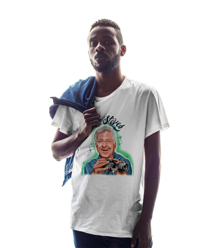 Samborghini Merch Rick Steves Binoculars T-Shirt