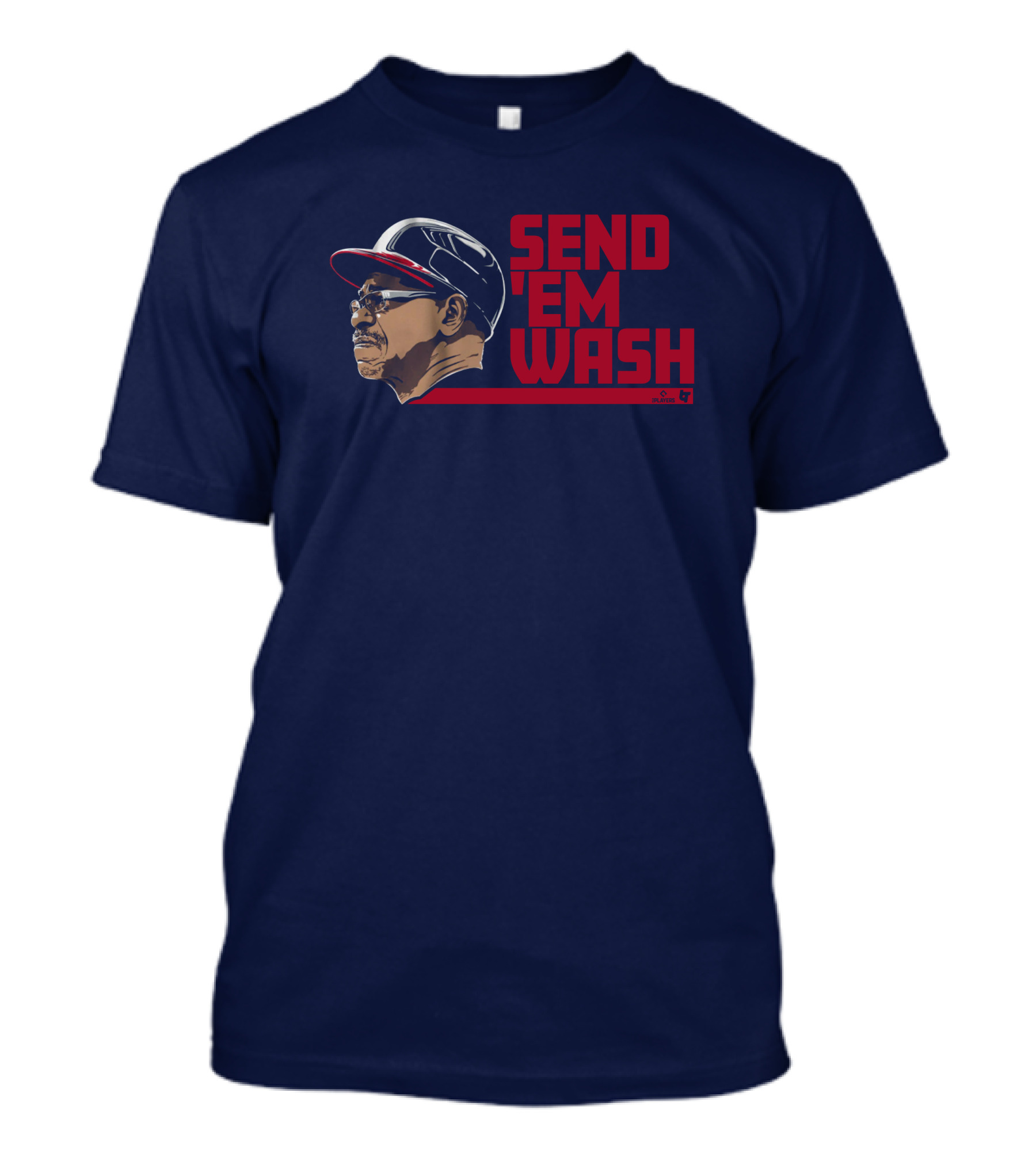 Ben Verlander Wearing Send 'Em Wash Ron Washington Flippin' Bats Podcast T-Shirt