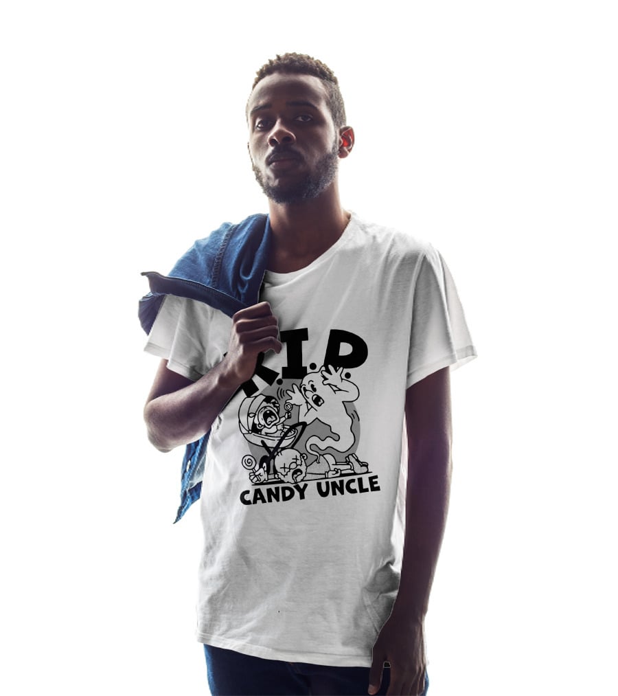 R.I.P. Candy Uncle Distractible Store Ghostly Encounter T-Shirt