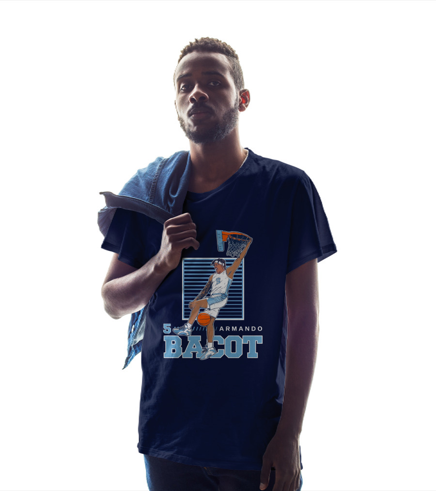 UNC Armando Bacot Dunking Number 5 T-Shirt