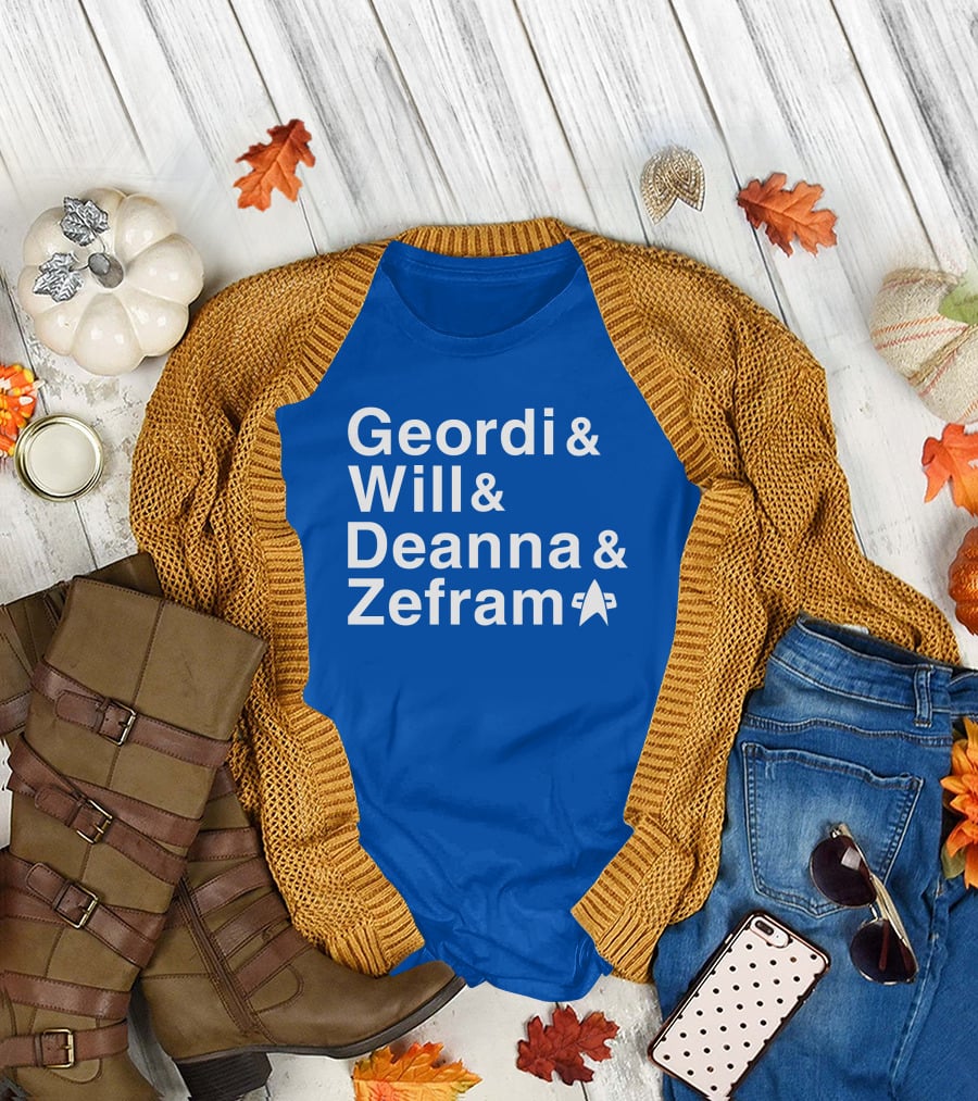Geordi And Will And Deanna And Zefram Star Trek T-Shirt
