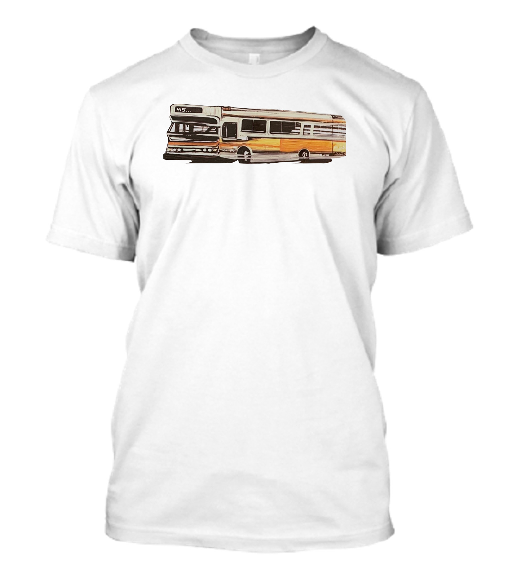 New Skool Merch Vintage Muni Bus 415 Route T-Shirt