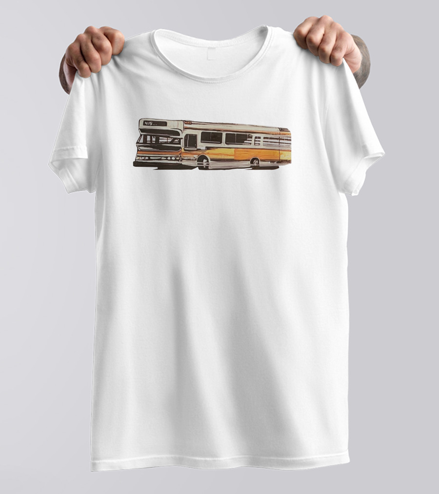New Skool Merch Vintage Muni Bus 415 Route T-Shirt