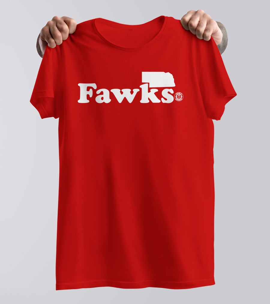 Bbbprinting Fawks Nebraska Outline T-Shirt