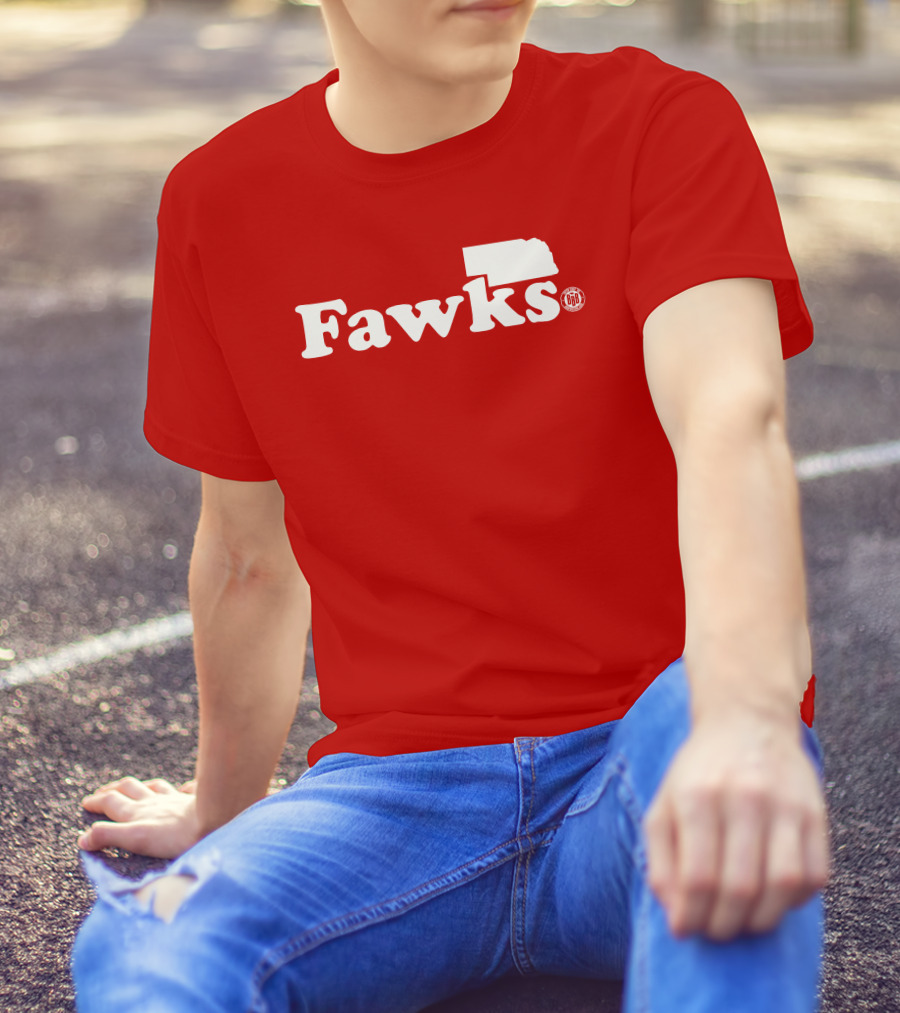 Bbbprinting Fawks Nebraska Outline T-Shirt