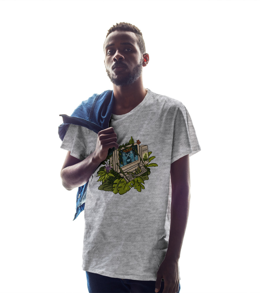 Eazybaked Beats Merch Intertwined Simulated Jungle Computer T-Shirt