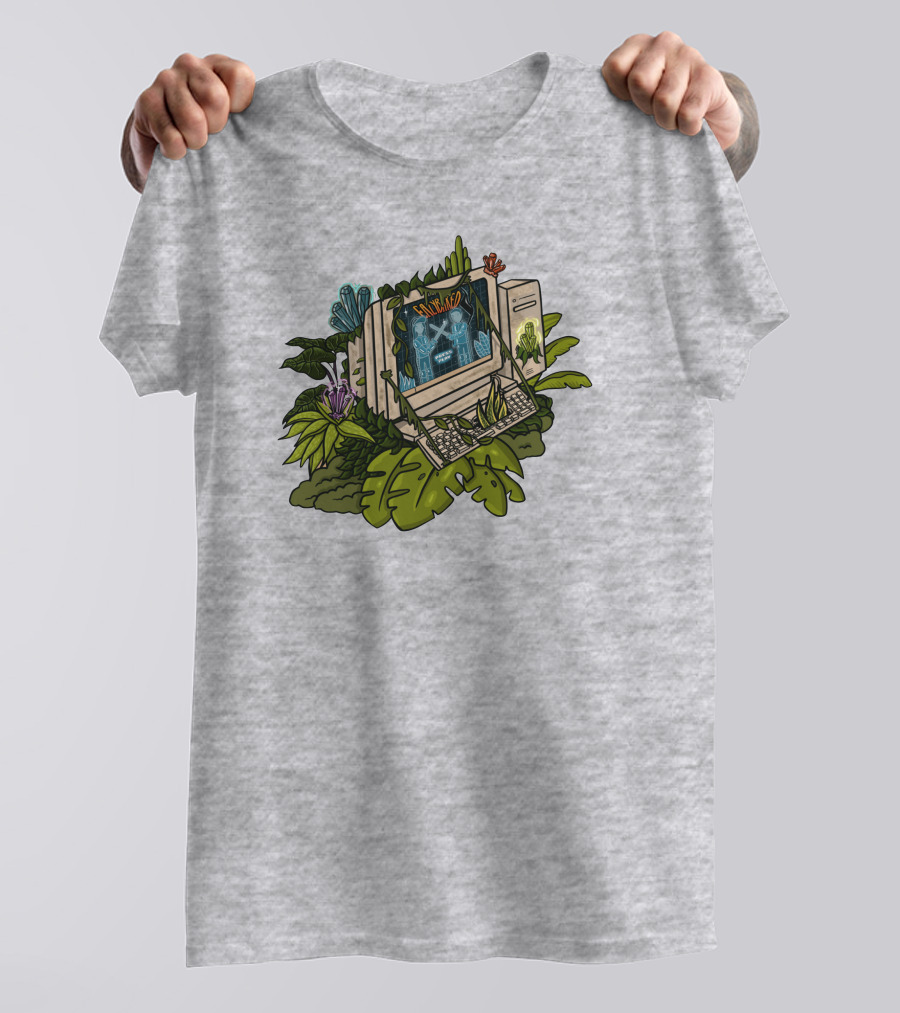 Eazybaked Beats Merch Intertwined Simulated Jungle Computer T-Shirt