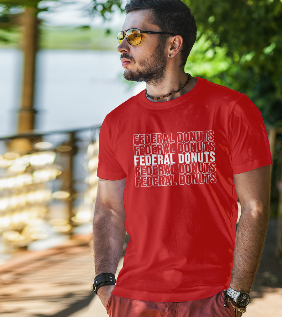 Federal Donuts Pattern Adam Sandler T-Shirt