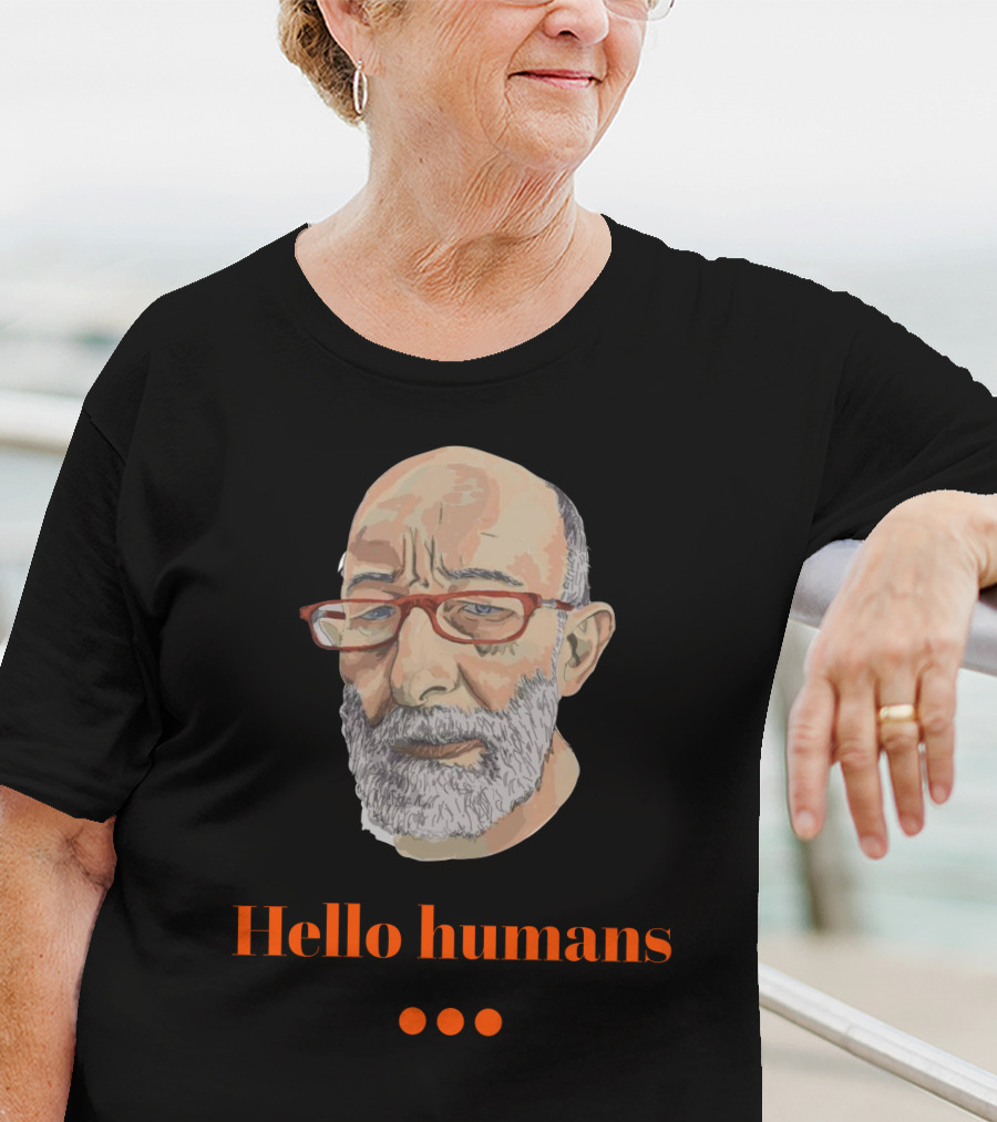 Clif High Hello Humans Jonathan Lockwood Beard Glasses T-Shirt