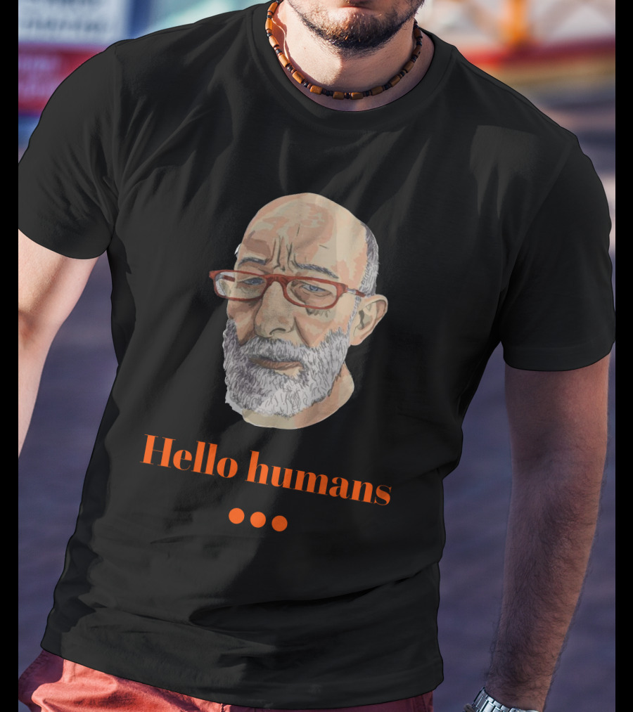 Clif High Hello Humans Jonathan Lockwood Beard Glasses T-Shirt
