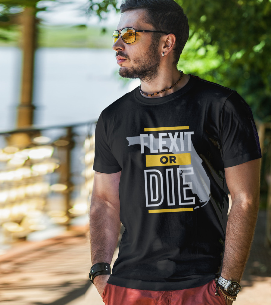 Flexit Or Die Florida Map Libertylockpod T-Shirt