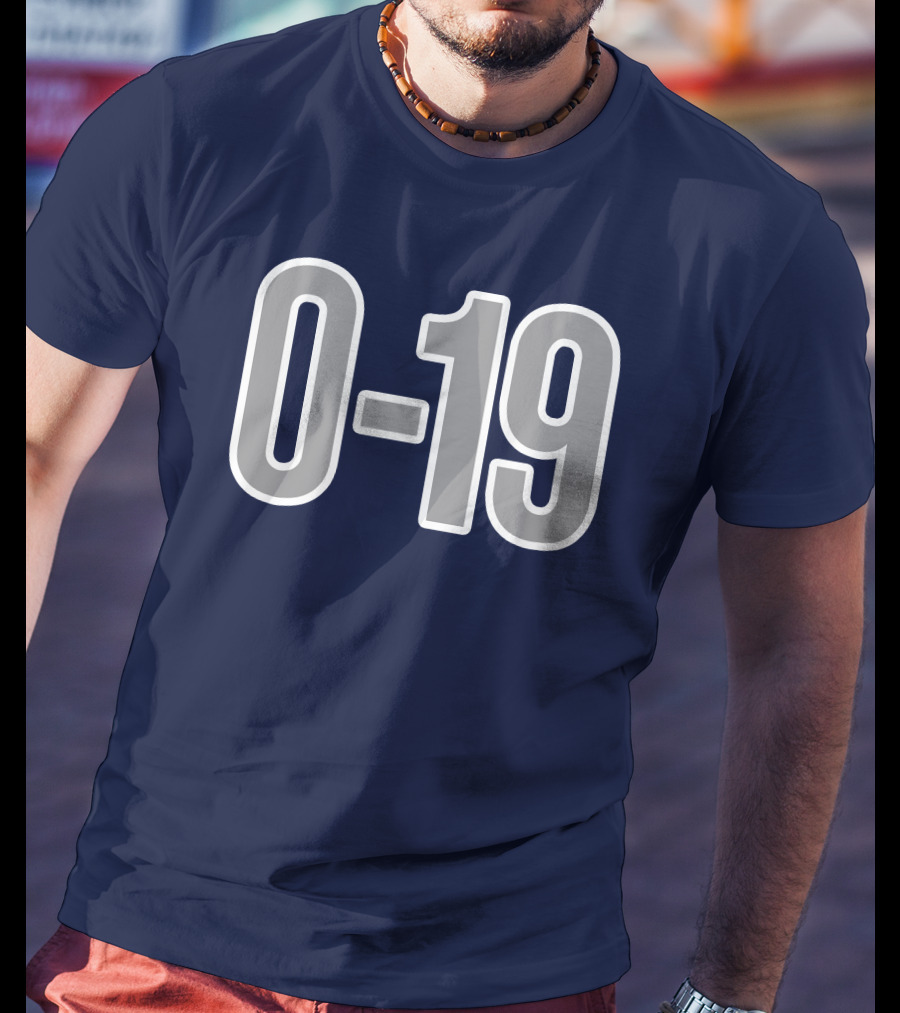 Casual Hoya Celebrate Georgetown's Record 0 19 Navy Blue T-Shirt