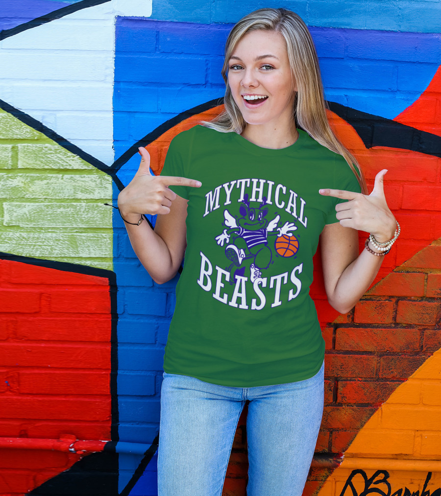 Mythical Beasts 90's B Ball Wings And Hoops T-Shirt