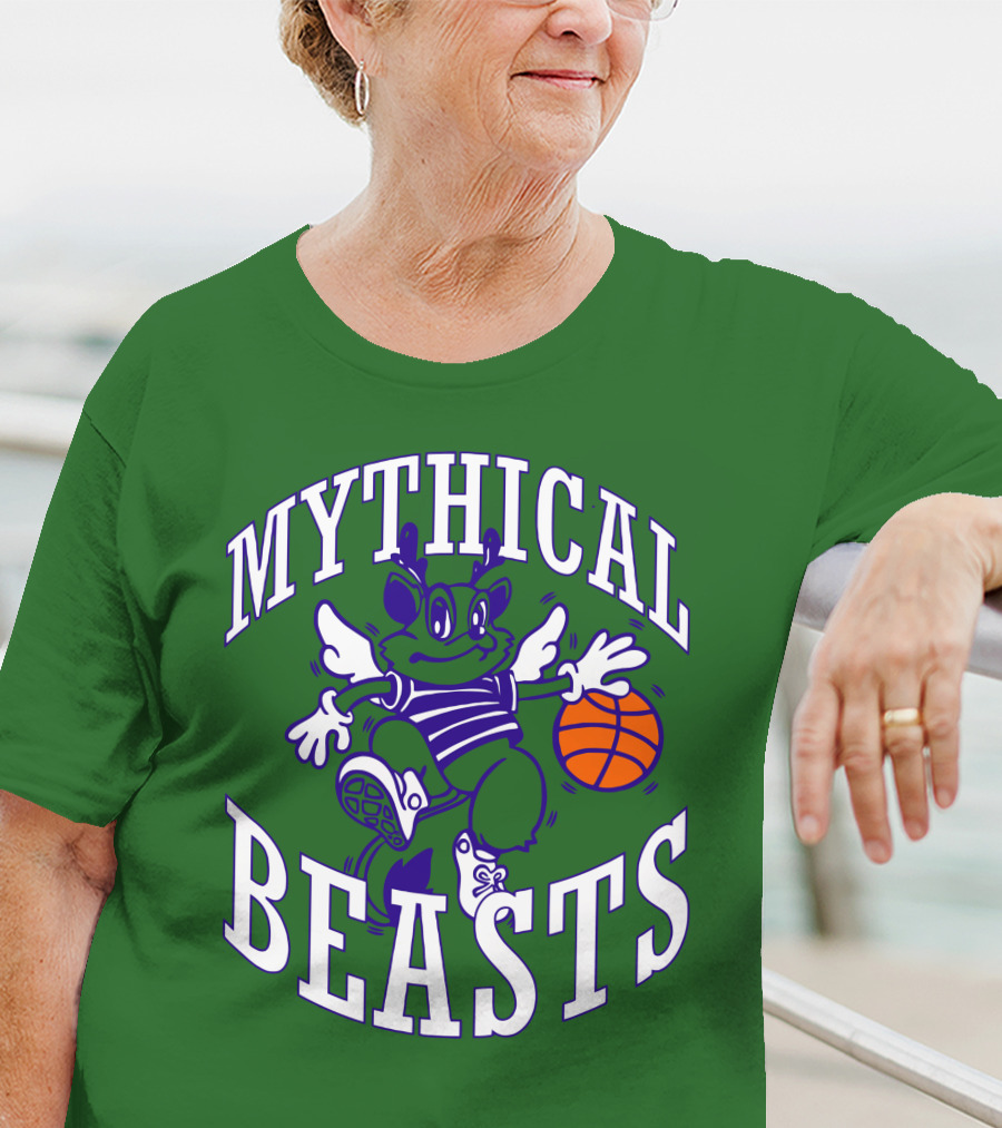 Mythical Beasts 90's B Ball Wings And Hoops T-Shirt