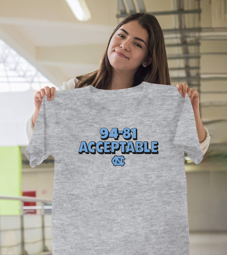 94-81 Acceptable North Carolina Basketball Darren Rovell Merch T-Shirt