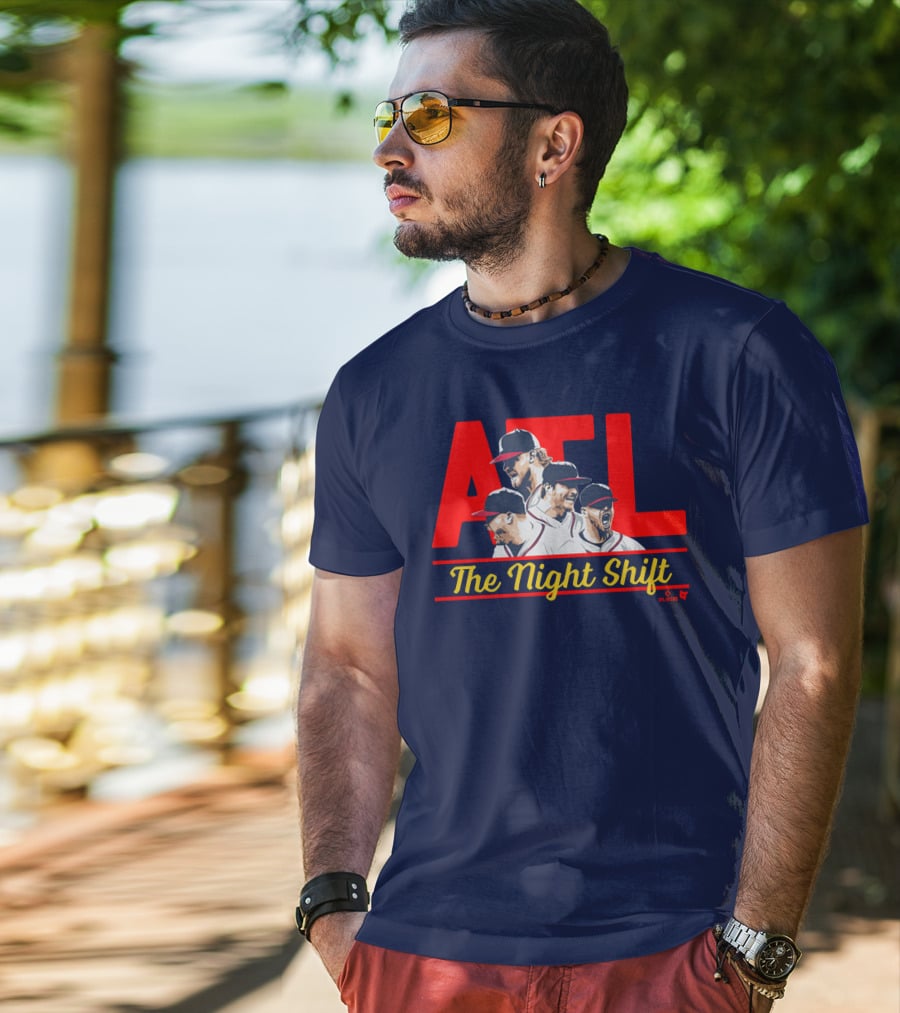 Breakingt Merch Atlanta The Night Shift Mlbpa Licensed ATL Players T-Shirt