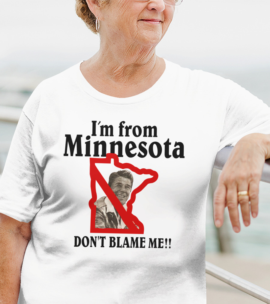 5Starvintage I'm From Minnesota Don't Blame Me Map Outline T-Shirt