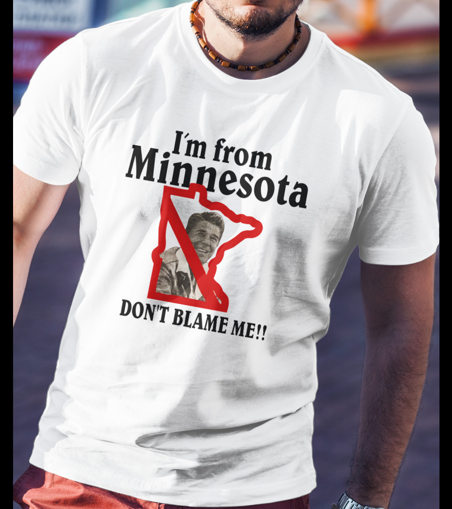 5Starvintage I'm From Minnesota Don't Blame Me Map Outline T-Shirt