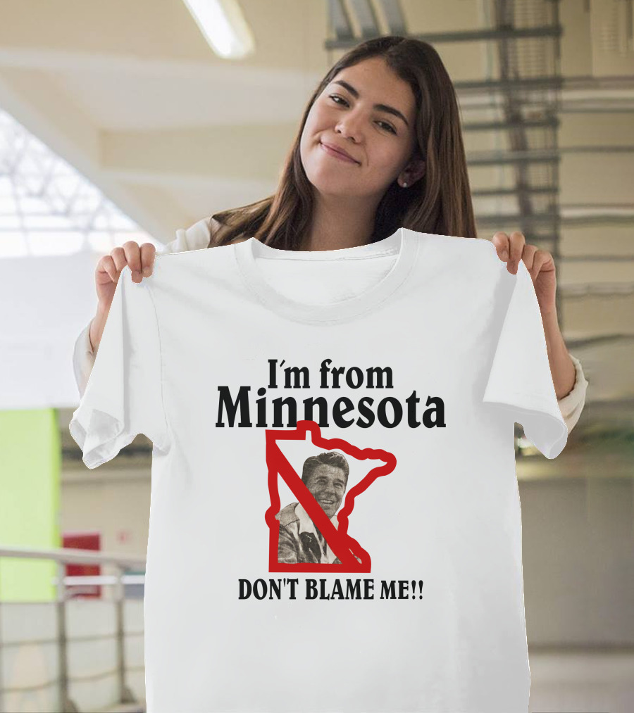5Starvintage I'm From Minnesota Don't Blame Me Map Outline T-Shirt
