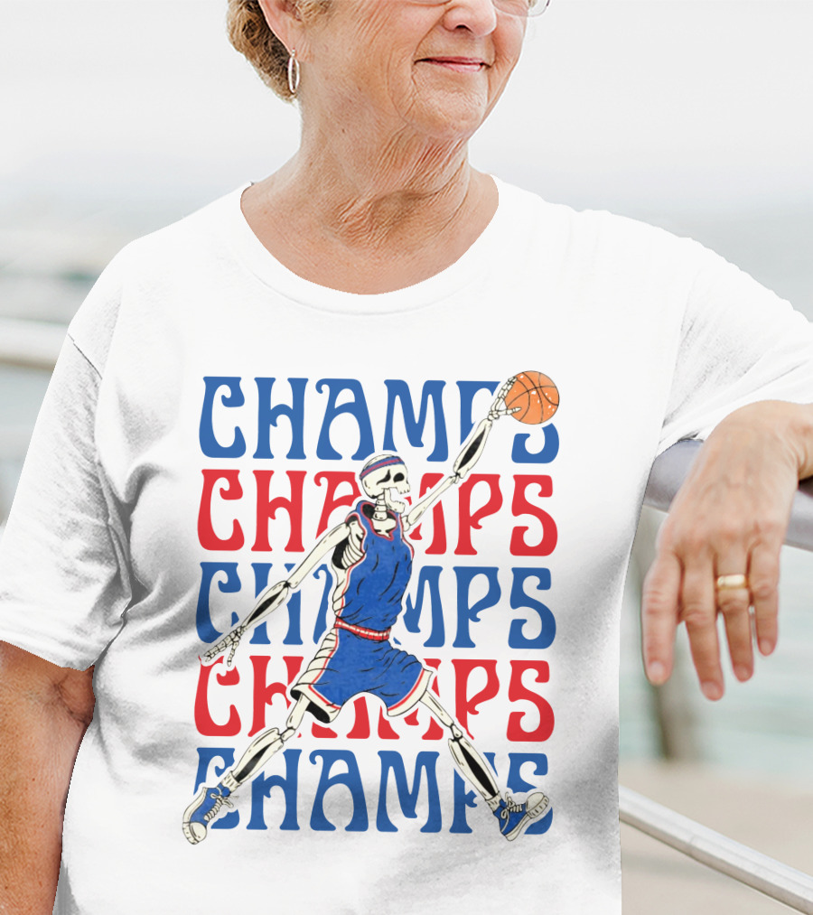 Merch Skeleton Basketball Champs T-Shirt
