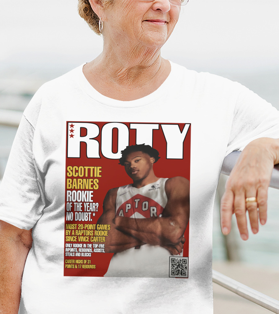 Scottie Barnes ROTY Most 20-Point Games By Raptors Rookie Since Vince Carter T-Shirt