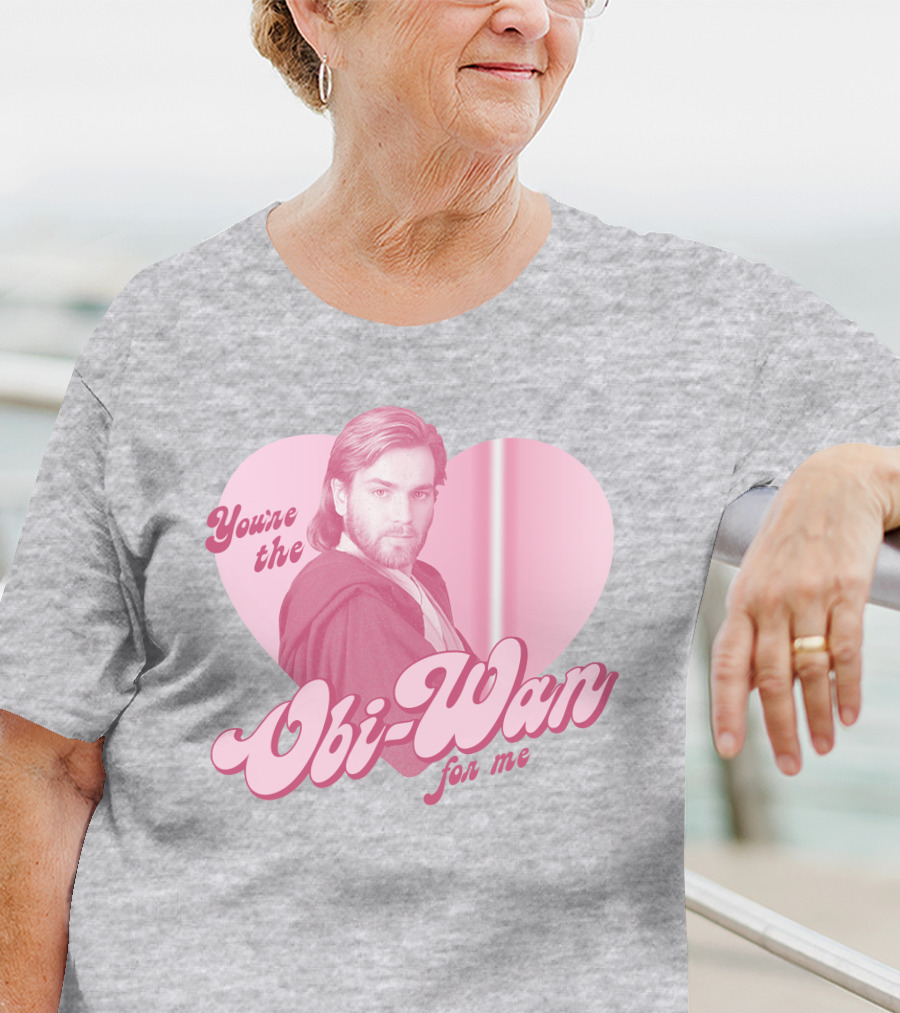 Star Wars Valentine's Day You're The Obi-Wan For Me Pink Heart T-Shirt