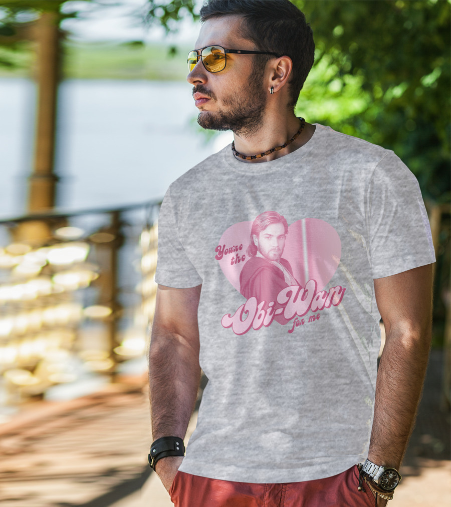 Star Wars Valentine's Day You're The Obi-Wan For Me Pink Heart T-Shirt