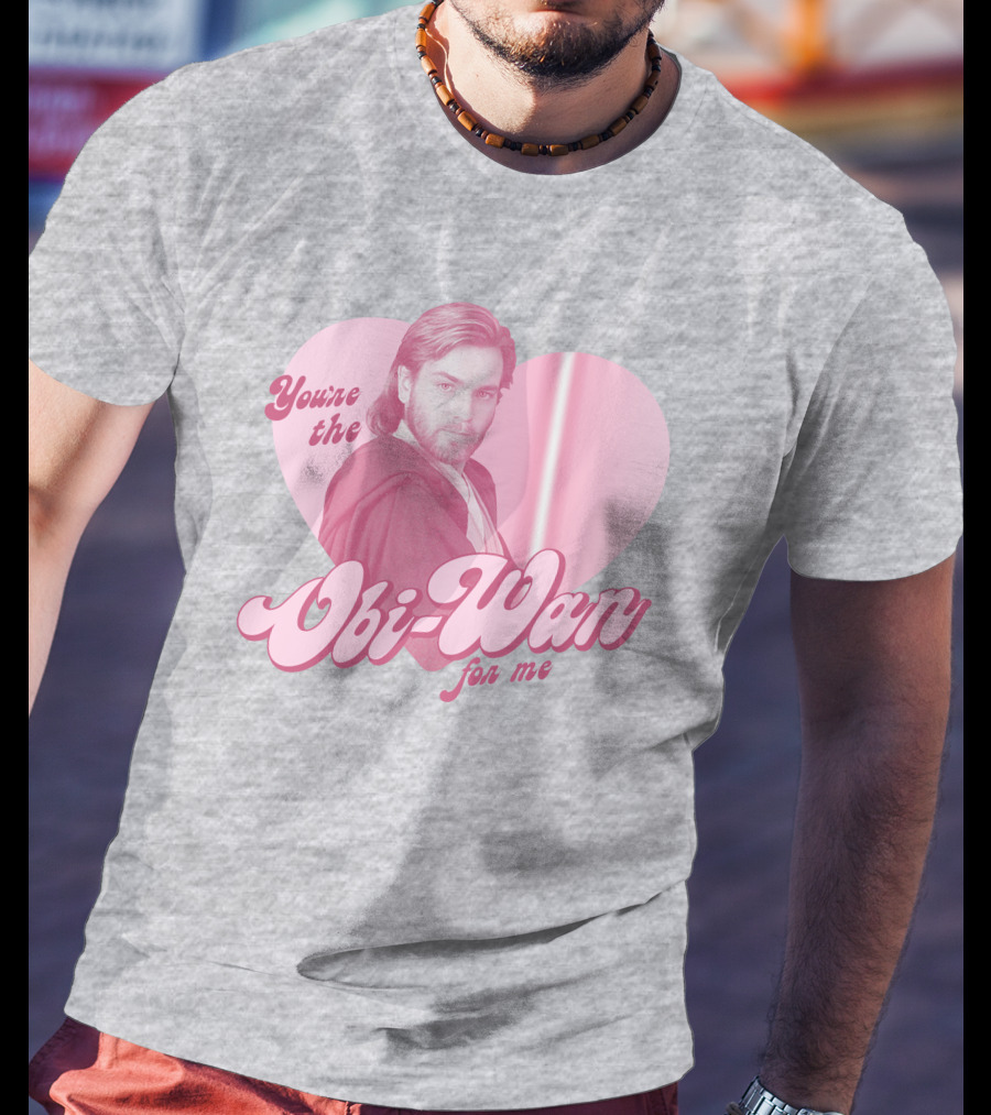 Star Wars Valentine's Day You're The Obi-Wan For Me Pink Heart T-Shirt