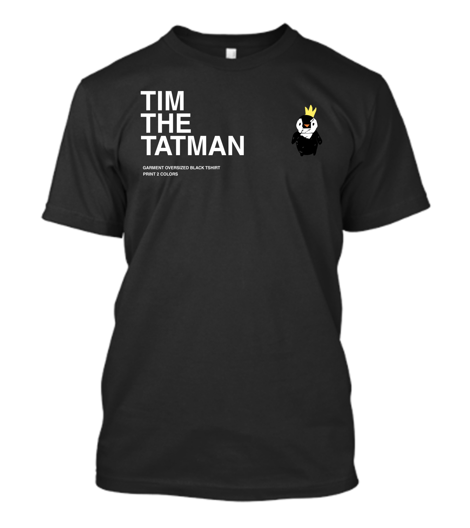 Timthetatman Garment Oversized Black Tshirt Print 2 Colors T-Shirt
