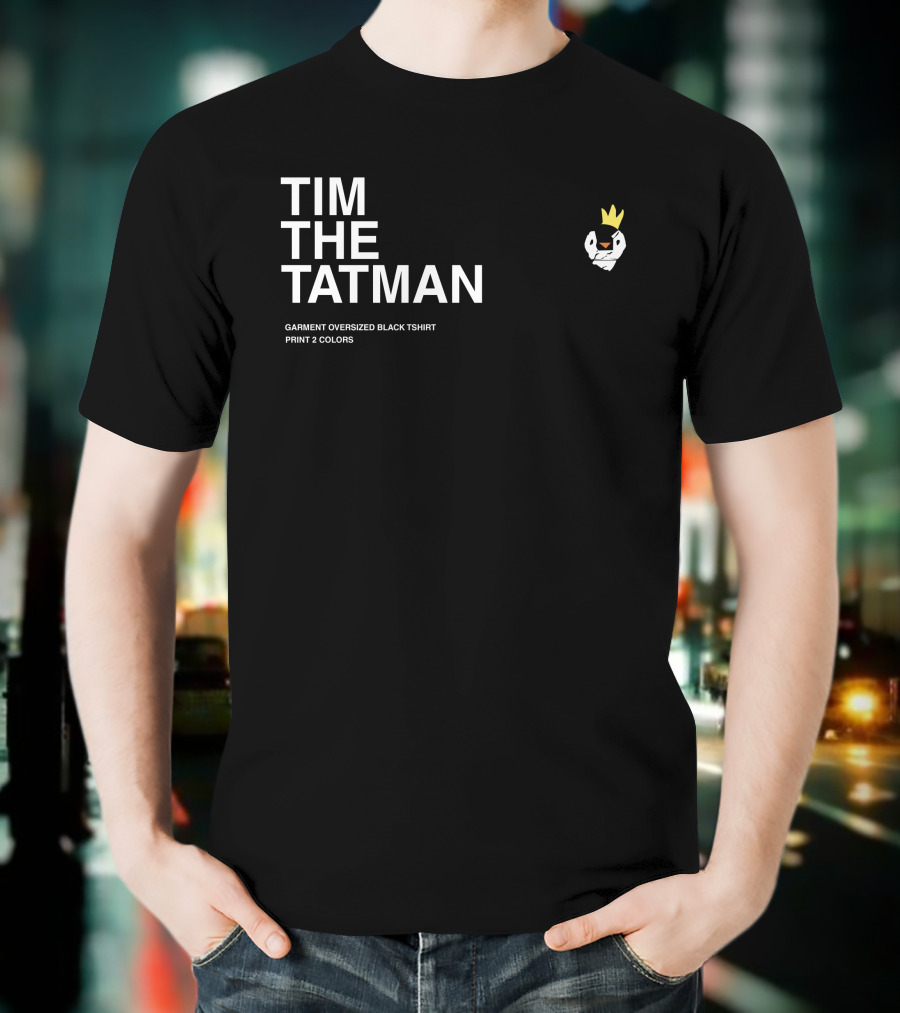 Timthetatman Garment Oversized Black Tshirt Print 2 Colors T-Shirt