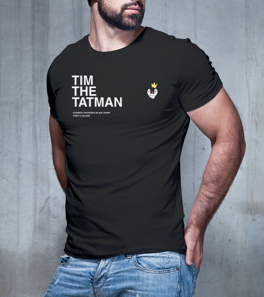 Timthetatman Garment Oversized Black Tshirt Print 2 Colors T-Shirt