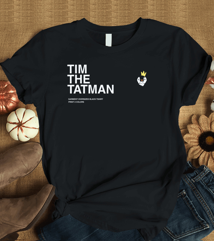 Timthetatman Garment Oversized Black Tshirt Print 2 Colors T-Shirt