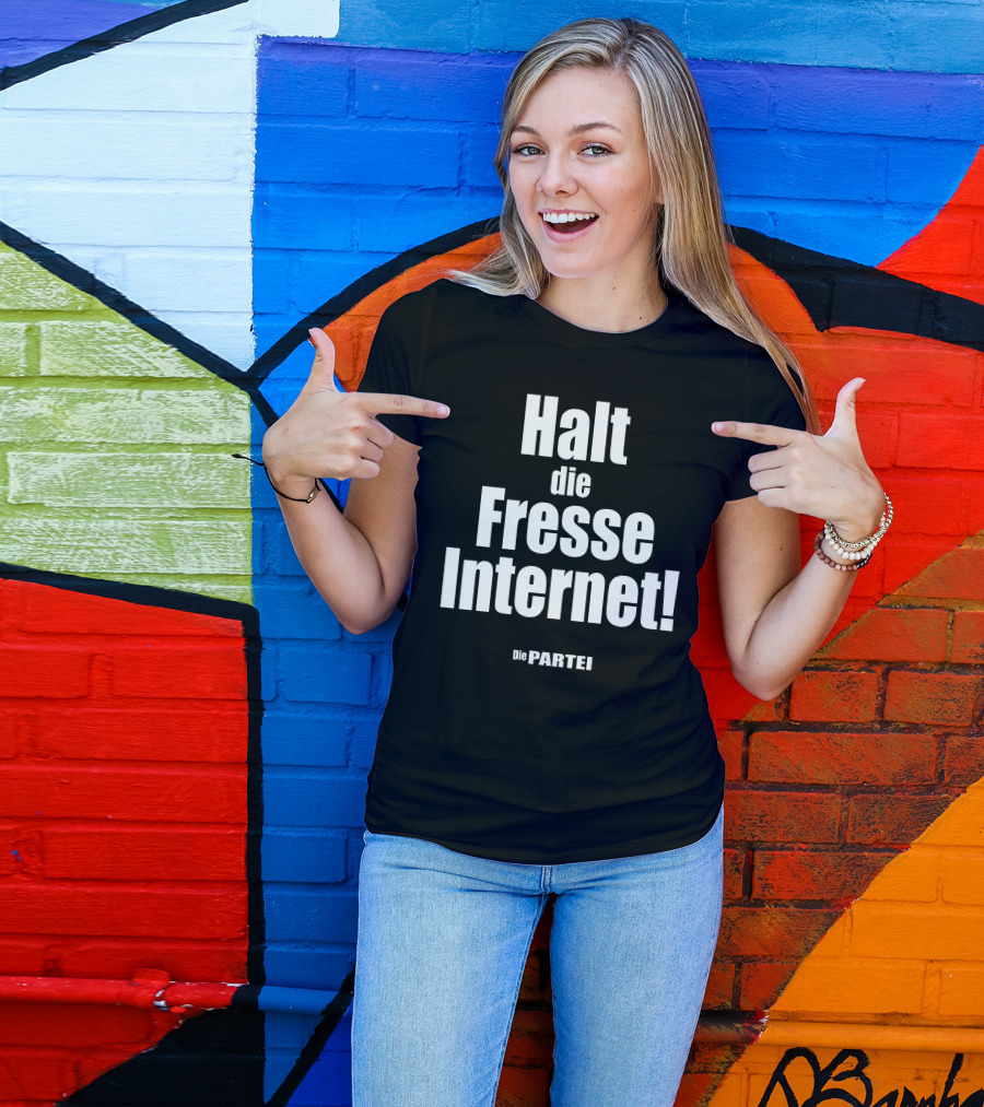 Halt Die Fresse Internet Die Partei Martin Sonneborn T-Shirt