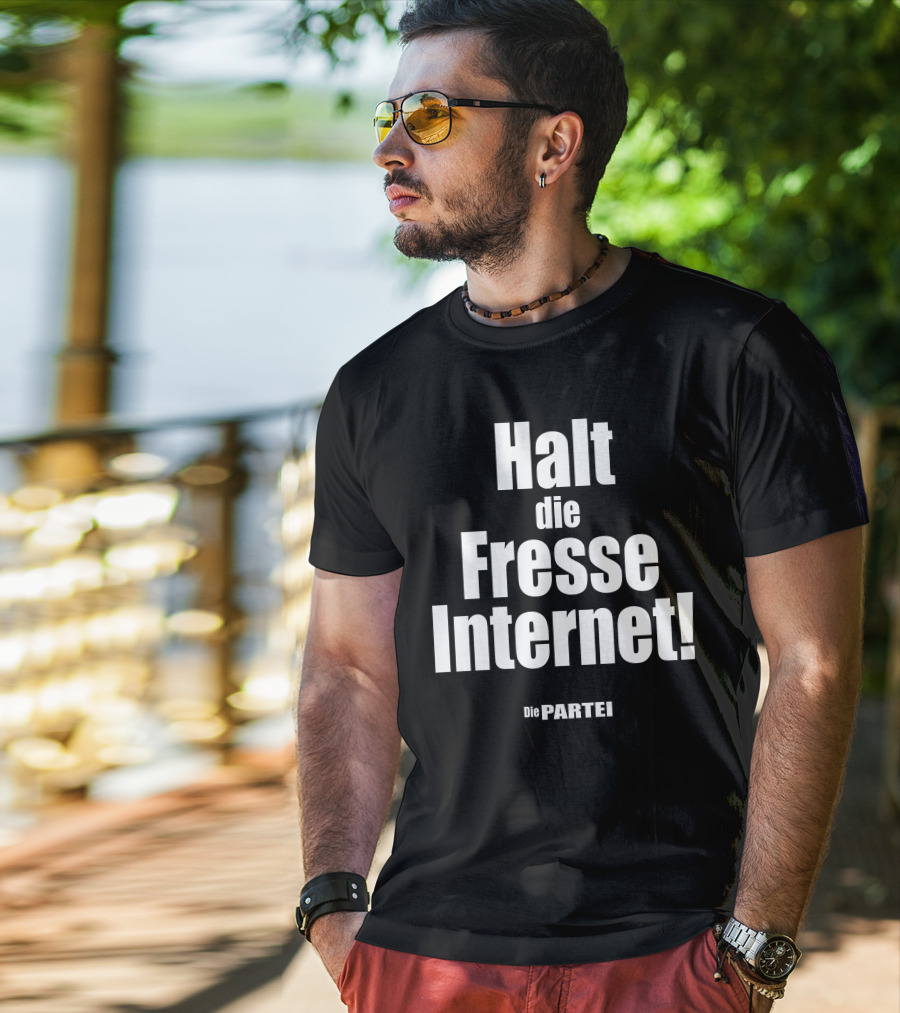 Halt Die Fresse Internet Die Partei Martin Sonneborn T-Shirt