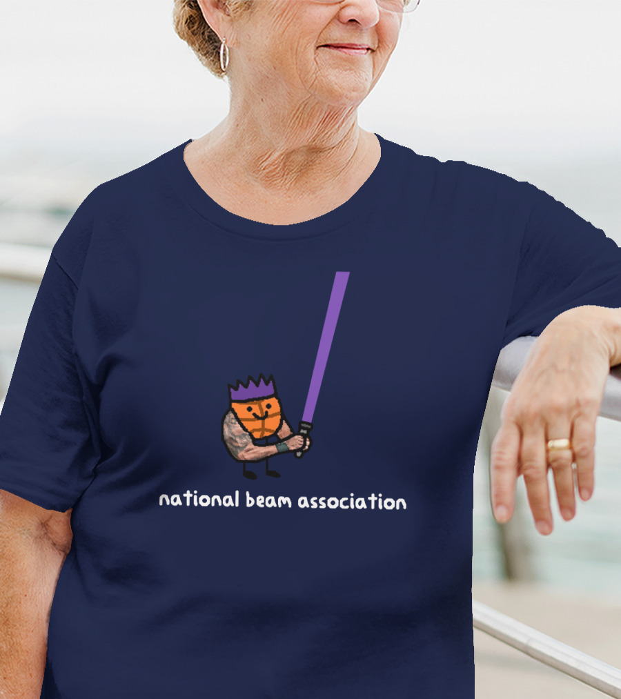 National Beam Association Basketball Warrior With Purple Beam T-Shirt