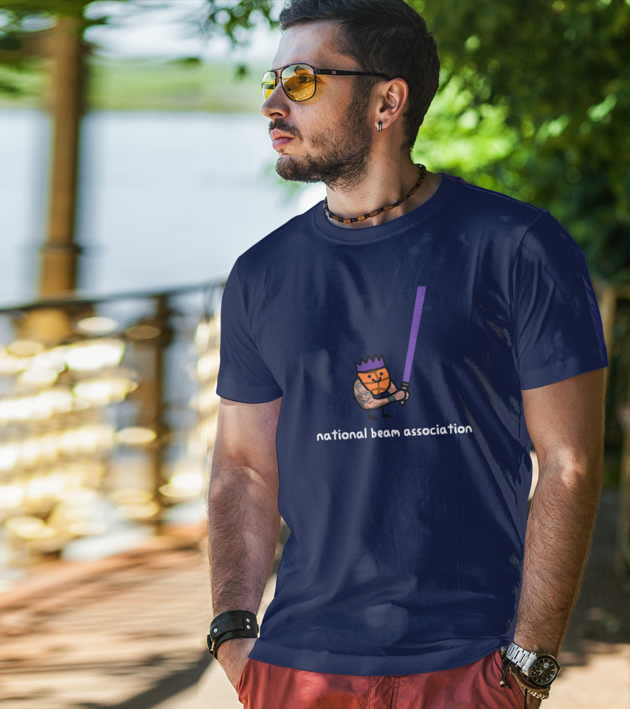 National Beam Association Basketball Warrior With Purple Beam T-Shirt