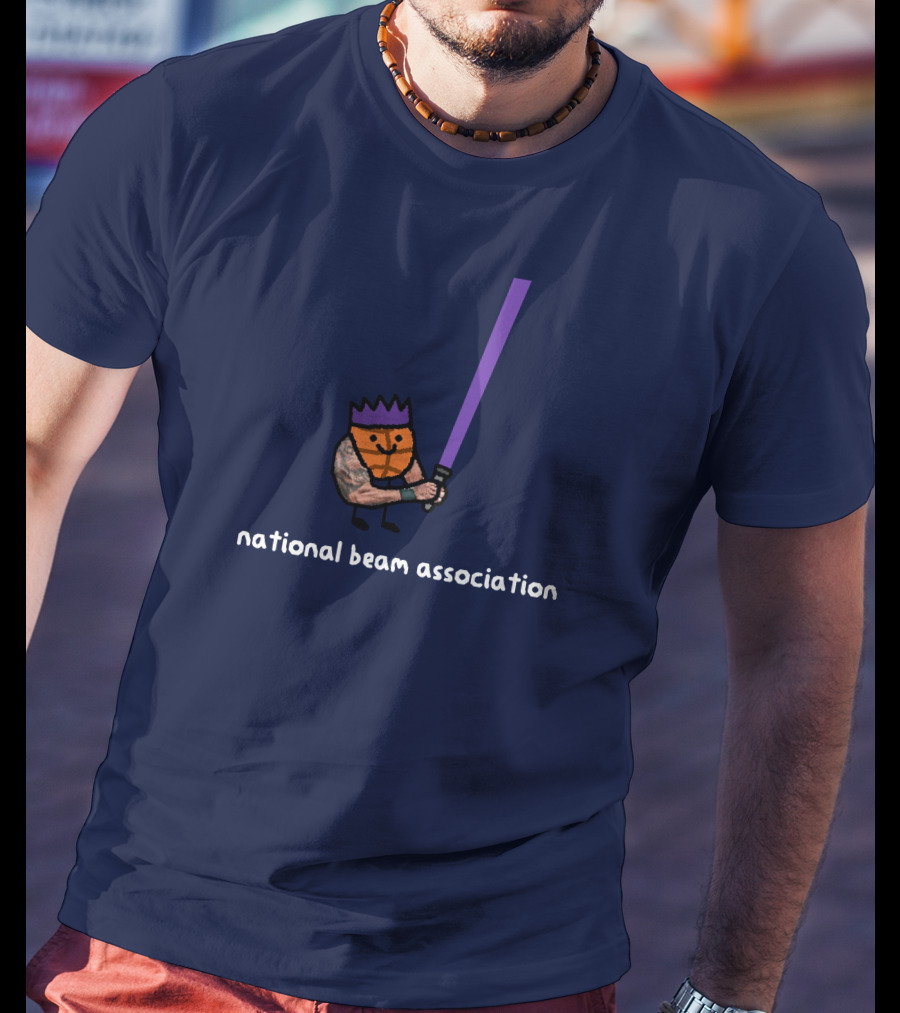 National Beam Association Basketball Warrior With Purple Beam T-Shirt