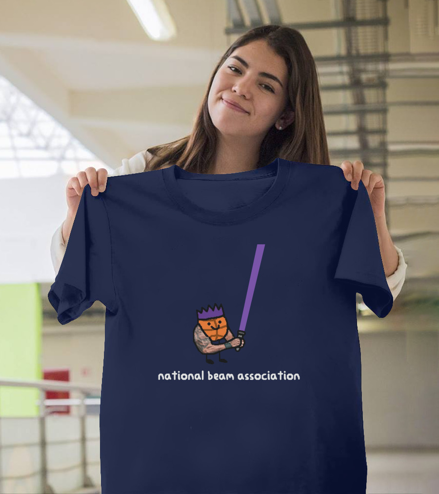 National Beam Association Basketball Warrior With Purple Beam T-Shirt